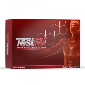 De verpakking van TestRX™ testosteron capsules met natuurlijk testosteron